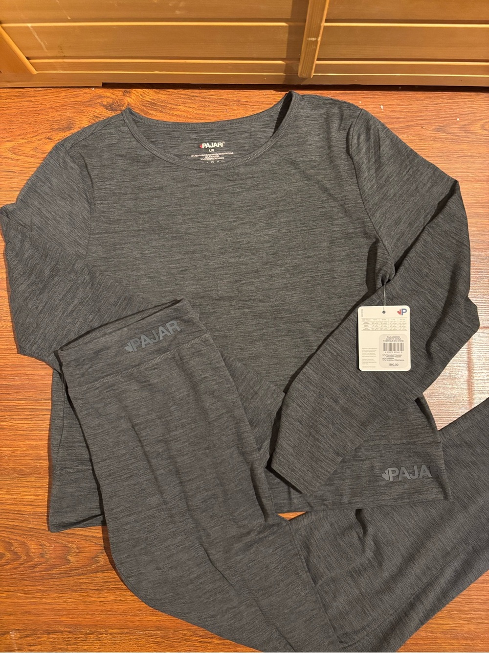 NWT by Pajar Gray Long Sleeve Pajama Set